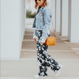 High waisted floral pants